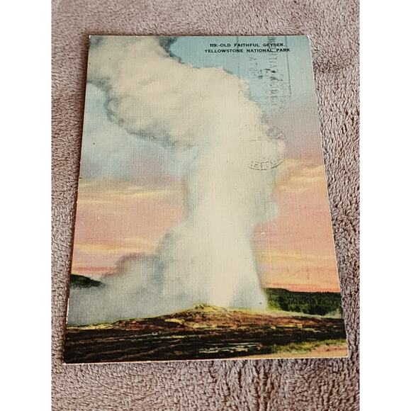 Postcard Lot c1909 Yellowstone National Park Firehole Cascade Old Faithful - Picture 9 of 9